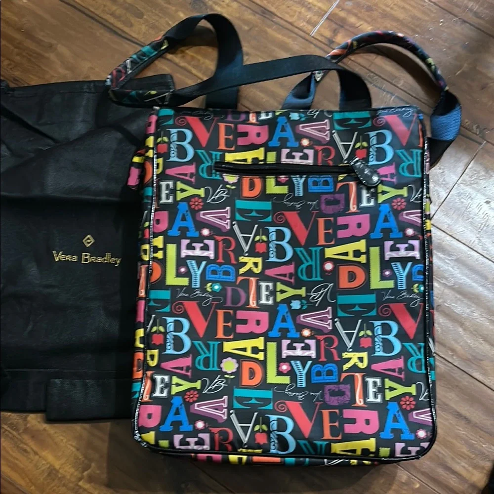 Vera Bradley “From A to Vera” Laptop Tote Travel Bag + Dust Bag